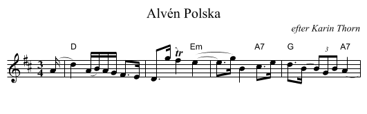 Alv&eacute;n Polska - staff notation