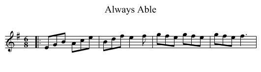 Always Able - staff notation
