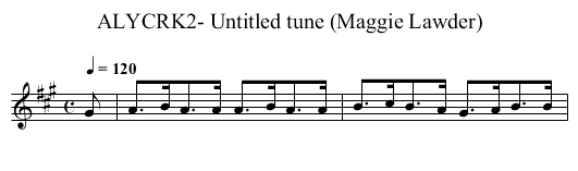 ALYCRK2- Untitled tune (Maggie Lawder) - staff notation