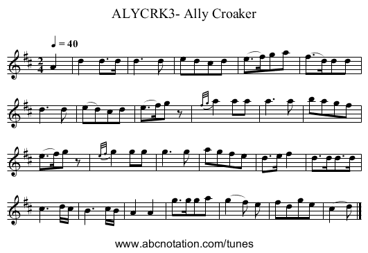ALYCRK3- Ally Croaker - staff notation