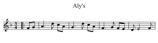 Aly's - staff notation