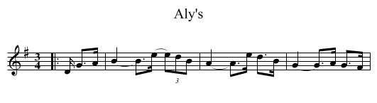 Aly's - staff notation