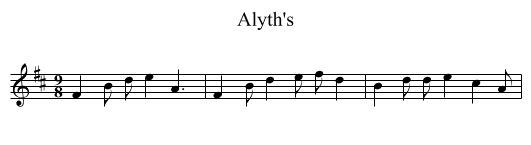 Alyth's - staff notation