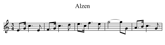 Alzen - staff notation