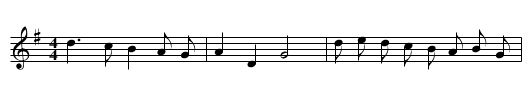 Amarillis - staff notation