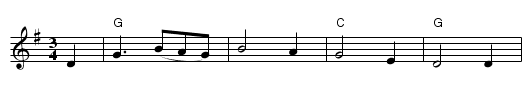 Amazing Grace - staff notation