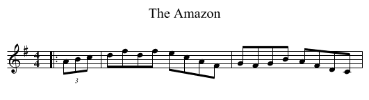 Amazon, The  - staff notation