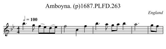 Amboyna. (p)1687.PLFD.263 - staff notation