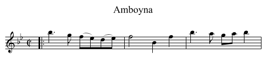 Amboyna - staff notation