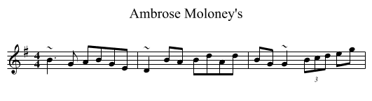 Ambrose Moloney's - staff notation