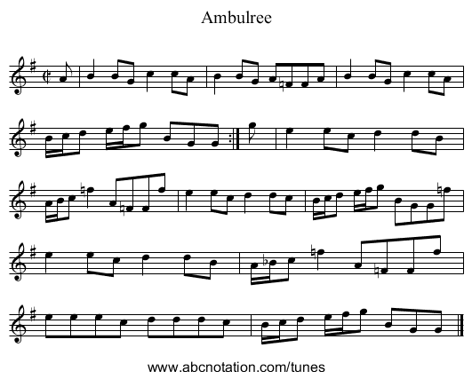 Ambulree - staff notation