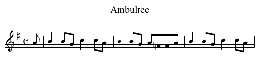 Ambulree - staff notation