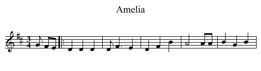 Amelia - staff notation