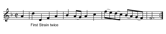America with the Minuet - staff notation