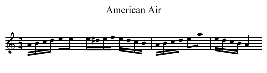 American Air - staff notation