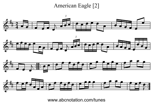 American Eagle [2] - staff notation