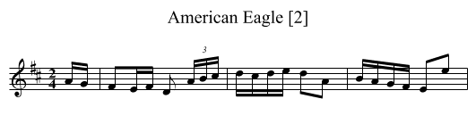American Eagle [2] - staff notation