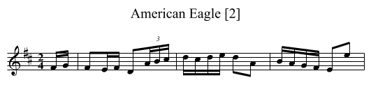 American Eagle [2] - staff notation