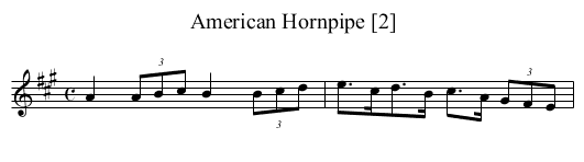 American Hornpipe [2] - staff notation