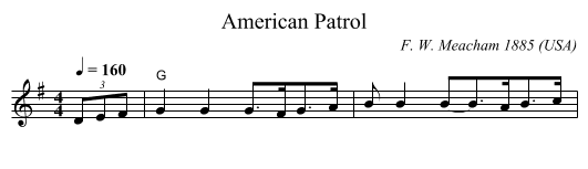 American Patrol - staff notation