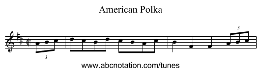 American Polka - staff notation