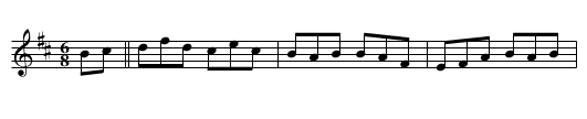 American Wake, The - staff notation