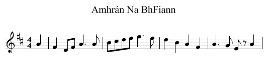 Amhrán Na BhFiann - staff notation