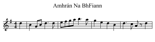 Amhrán Na BhFiann - staff notation