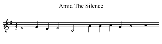 Amid The Silence - staff notation