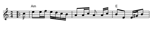 A-minor Polkka Medley - staff notation