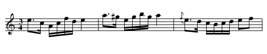 A-Mollpolskan - staff notation