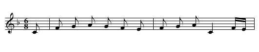 Among the green hay - staff notation