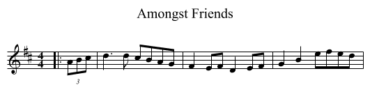 Amongst Friends - staff notation