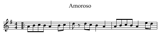 Amoroso - staff notation