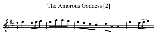 Amorous Goddess [2], The - staff notation