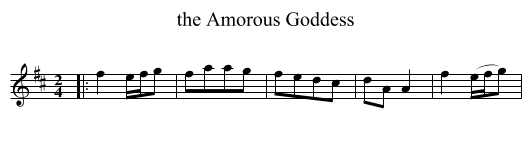 Amorous Goddess, the  - staff notation