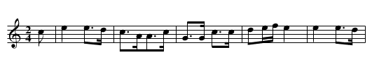 Amorous Jane - staff notation