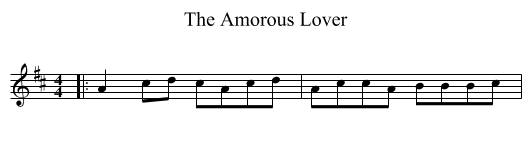 Amorous Lover, The  - staff notation