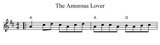 Amorous Lover, The  - staff notation
