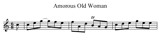Amorous Old Woman - staff notation