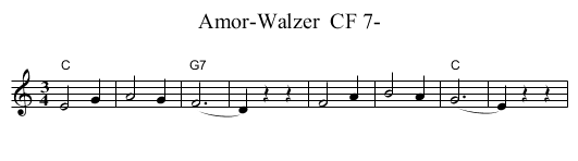 Amor-Walzer  CF 7- - staff notation