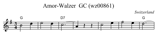 Amor-Walzer  GC (wz00861) - staff notation