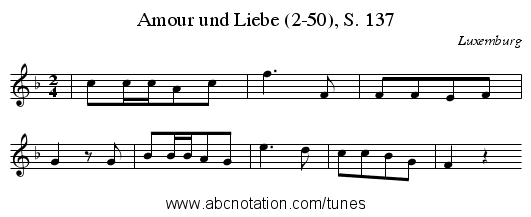 Amour und Liebe (2-50), S. 137 - staff notation