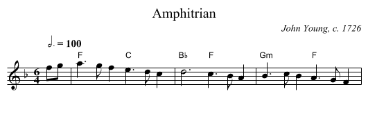Amphitrian - staff notation