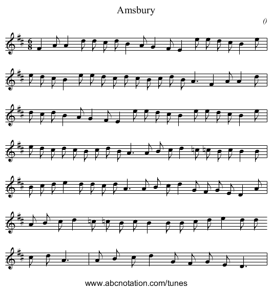 Amsbury - staff notation