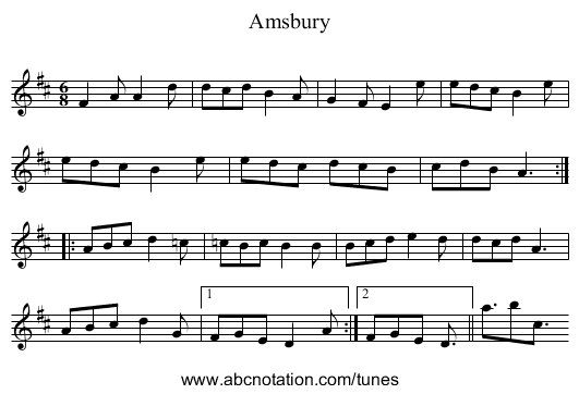 Amsbury - staff notation