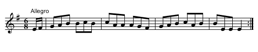 Amusement of the Men of Dovey, The - staff notation