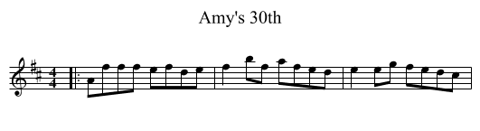 Amy's 30th - staff notation