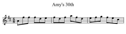Amy's 30th - staff notation