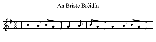 An Bríste Bréidín - staff notation
